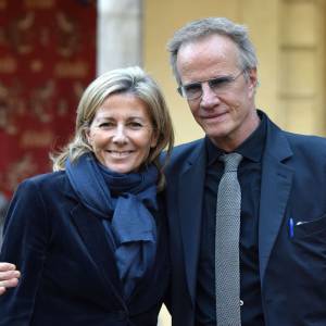 Claire Chazal et Christophe Lambert ont fait monté les enchères à la 155e vente des vins des Hospices de Beaune, le 15 novembre 2015, à Beaune © Giancarlo Gorassini