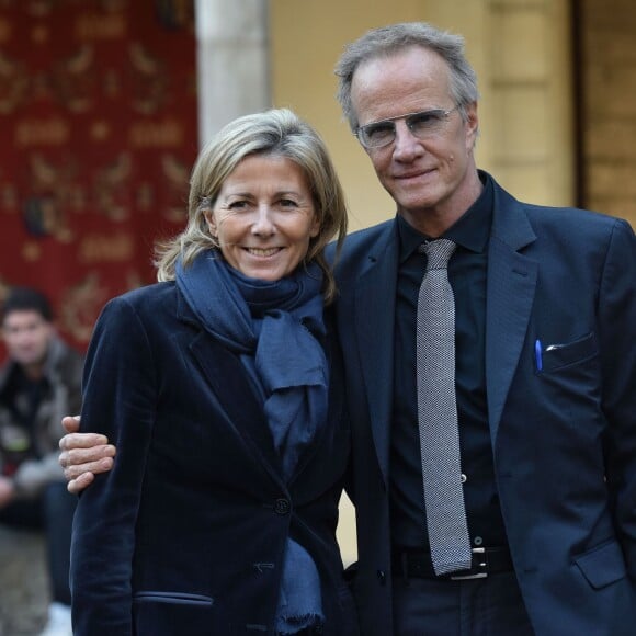 Claire Chazal et Christophe Lambert ont fait monté les enchères à la 155e vente des vins des Hospices de Beaune, le 15 novembre 2015, à Beaune © Giancarlo Gorassini