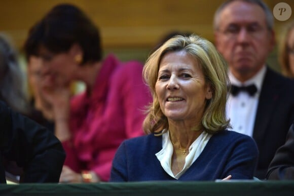 Claire Chazal et Christophe Lambert ont fait monté les enchères à la 155e vente des vins des Hospices de Beaune, le 15 novembre 2015, à Beaune © Giancarlo Gorassini