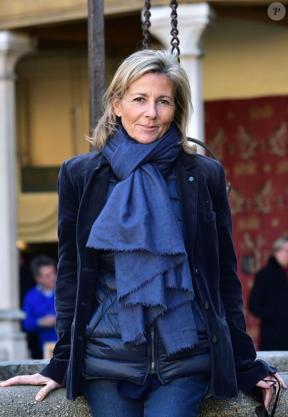 Claire Chazal et Christophe Lambert ont fait monté les enchères à la 155e vente des vins des Hospices de Beaune, le 15 novembre 2015, à Beaune © Giancarlo Gorassini