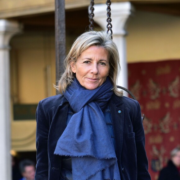 Claire Chazal et Christophe Lambert ont fait monté les enchères à la 155e vente des vins des Hospices de Beaune, le 15 novembre 2015, à Beaune © Giancarlo Gorassini