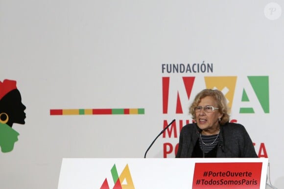 Manuela Carmena le 16 novembre 2015 à Madrid lors d'une réunion de la Fondation Mujeres por Africa au pavillion des jardins Cecilio Rodriguez au Parque del retiro.