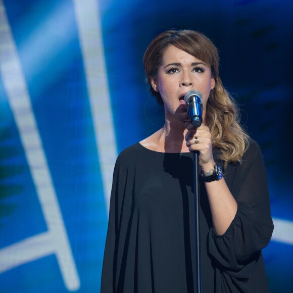 Exclusif - Chimene Badi - Enregistrement de l'emission "Hier Encore", presentee par Virginie Guilhaume et diffusee sur France 2 en prime time le 1er fevrier, a l'Olympia a Paris. Le 9 janvier 2014