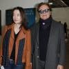 Guillaume Durand et sa femme Diane de MacMahon - Inauguration de l'exposition Jeff Koons au Centre Pompidou à Paris le 24 novembre 2014.