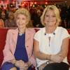 Hélène Carrère d'Encausse et sa fille Marina Carrère d'Encausse - Enregistrement de l'émission "Vivement Dimanche" à Paris le 18 Novembre 2015 et qui sera diffusée le 22 Novembre 2015 ; Invité principal Marina Carrère d'Encausse
