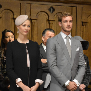 Pierre Casiraghi et sa femme Beatrice Borromeo - La famille princière de Monaco en la cathédrale lors de la fête nationale de Monaco. Le 19 novembre 2015 © Charly Gallo / Palais Princier Monaco / Bestimage  Princely family of Monaco at the Cathedral of Monaco during the official ceremonies for the Monaco National Day at Cathedrale Notre-Dame-Immaculee de Monaco on November 19, 2015 in Monaco, Monaco19/11/2015 - Monaco