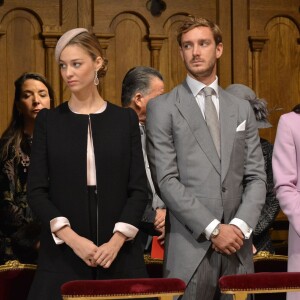 Pierre Casiraghi et sa femme Beatrice Borromeo, Charlotte Casiraghi, la princesse Alexandra de Hanovre et Louis Ducruet - La famille princière de Monaco en la cathédrale lors de la fête nationale de Monaco. Le 19 novembre 2015 © Charly Gallo / Palais Princier Monaco / Bestimage  Princely family of Monaco at the Cathedral of Monaco during the official ceremonies for the Monaco National Day at Cathedrale Notre-Dame-Immaculee de Monaco on November 19, 2015 in Monaco, Monaco19/11/2015 - Monaco