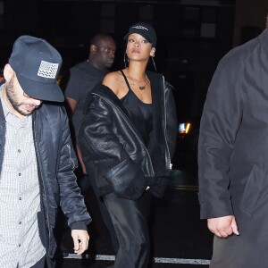 Rihanna arrive à l'Up&Down pour assister à l'after-show party de Travi$ Scott'. New York, le 19 novembre 2015.