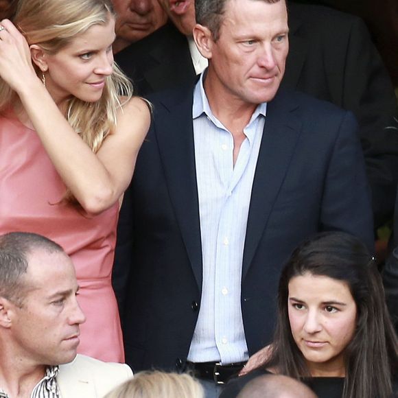 Exclusif - Lance Armstrong et Anna Hansen au mariage de Lake Bell et Scott Campbell à la "Marigny Opera House" de la Nouvelle-Orléans, le 1er juin 2013
