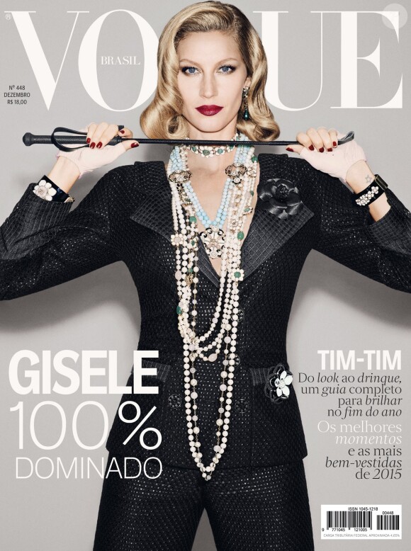 Gisele Bündchen photographiée par François Nars pour le magazine Vogue Brasil. Numéro de décembre 2015.