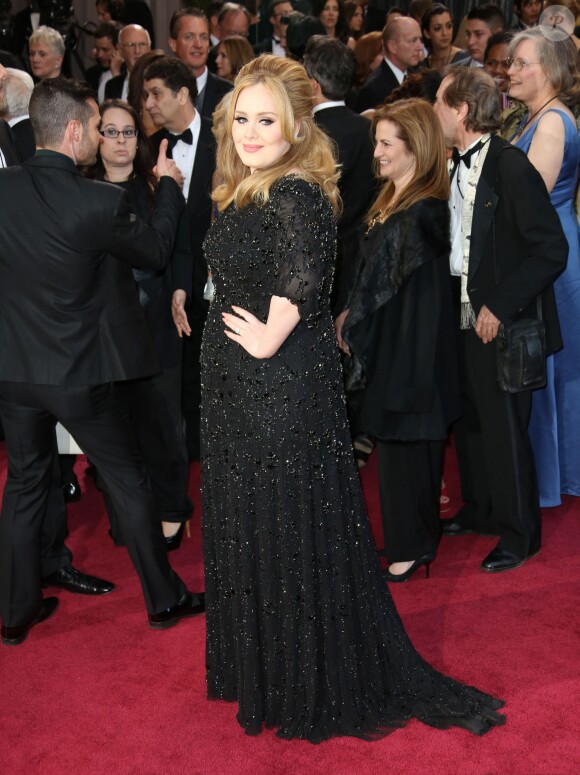 Adele (robe Jenny Packham) - 85e cérémonie des Oscars à Hollywood le 24 février 2013.