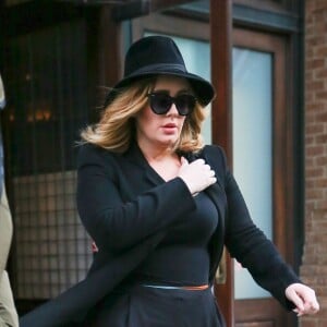 La chanteuse Adele à la sortie de son hôtel à New York, le 14 novembre 2015