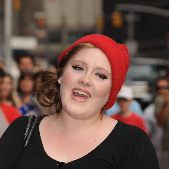 Adele au Ed Sullivan Theater pour le Late Show with David Letterman à New York City, le 16 juin 2008.