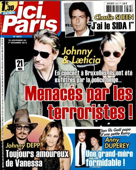 Le magazine Ici Paris du 25 novembre 2015
