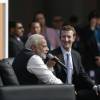 Le premier ministre indien Narendra Modi et le PDG de Facebook Mark Zuckerberg donnent une conférence de presse à Menlo Park, le 27 septembre 2015