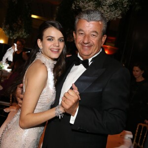 Exclusif - Sonia Ben Ammar (robe Chanel Haute Couture, bijoux Payal New York) et son père Tarak Ben Ammar  lors de la 23e édition du Bal des débutantes au Palais de Chaillot à Paris, le 28 novembre 2015. ©Jacovides/Borde/Moreau/Bestimage