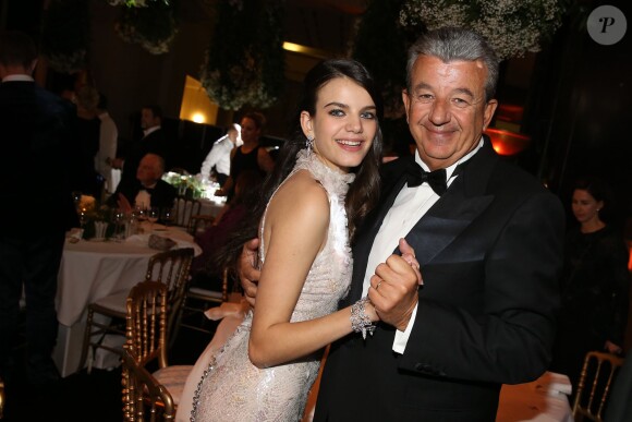 Exclusif - Sonia Ben Ammar (robe Chanel Haute Couture, bijoux Payal New York) et son père Tarak Ben Ammar  lors de la 23e édition du Bal des débutantes au Palais de Chaillot à Paris, le 28 novembre 2015. ©Jacovides/Borde/Moreau/Bestimage