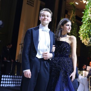 Exclusif - Natalia Fares (robe Ralph & Russo, bijoux Payal New York) et son cavalier Thomas Coleridge lors de la Vingt-troisième édition du Bal au Palais de Chaillot à Paris, le 28 novembre 2015.  © Le Bal/Jacovides/Borde/Moreau/Bestimage