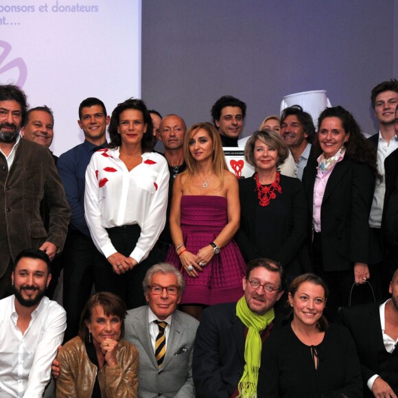 Exclusif - La princesse Stéphanie de Monaco, présidente de Fight Aids Monaco et ambassadrice de l'ONUSIDA - Ventes aux enchères en faveur de Fight Aids Monaco à l'hôtel Le Meridien Beach Plaza à Monaco, le 1er décembre 2015. ©Bruno Bebert/Olivier Huitel/Pool Restreint/Bestimage