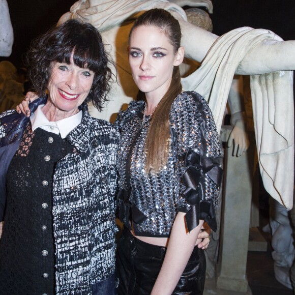 Géraldine Chaplin et Kristen Stewart - People lors de la présentation de la collection Chanel Métiers d'Art Paris-Rome aux studios Cinecitta à Rome, le 1er décembre 2015. © Olivier Borde/Bestimage