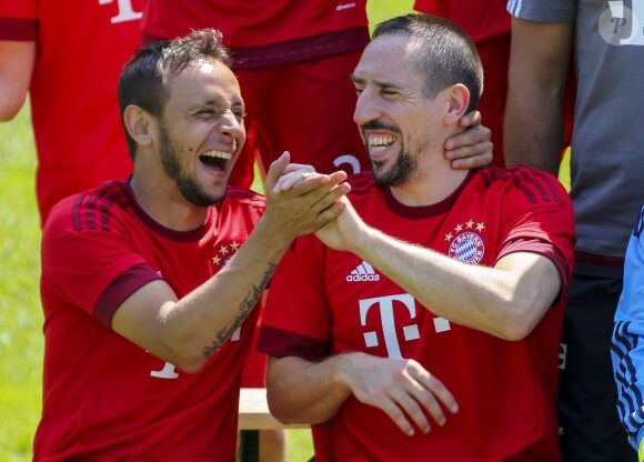Rafael Alcántara et Franck Ribery - Présentation officielle de l'équipe du Bayern de Munich à Munich le 16 juillet 2015. 16/07/2015 - Munich