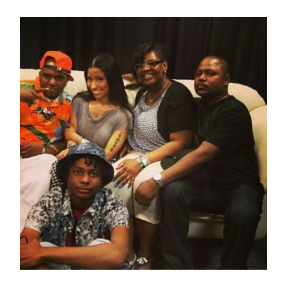 Nicki Minaj et son frère Jelani Maraj en famille / photo postée sur Instagram, au mois d'octobre 2015.