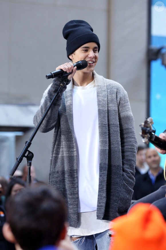 Justin Bieber lors de l'émission "Today" au Rockefeller Center à New York, le 18 novembre 2015.