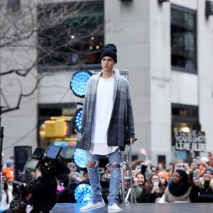 Justin Bieber lors de l'émission "Today" au Rockefeller Center à New York, le 18 novembre 2015.