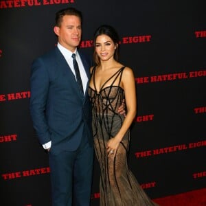 Channing Tatum et sa femme Jenna Dewan à la première de "Les Huit Salopards" à Hollywood, le 7 décembre 201.