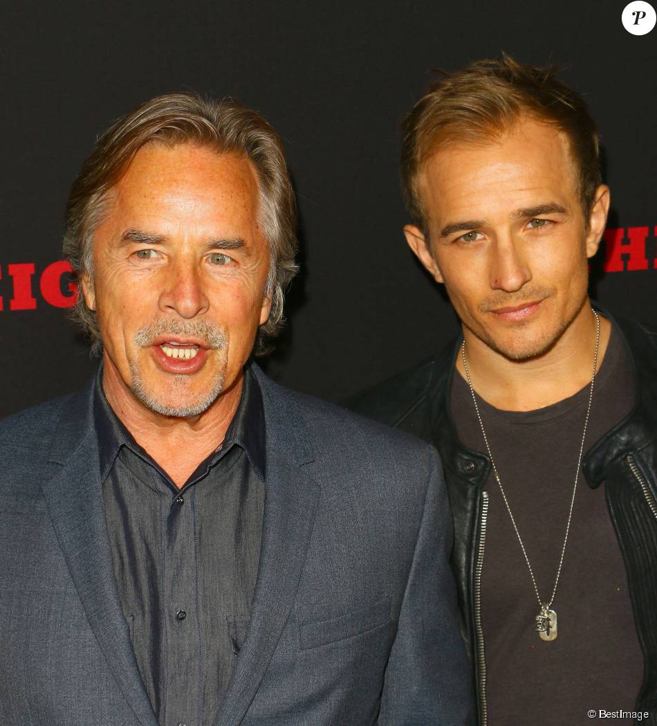 Don Johnson et son fils Jesse Johnson à la première du film Les Huit ...