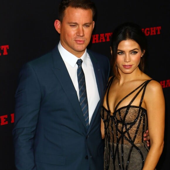 Channing Tatum et sa femme Jenna Dewan à la première de "Les Huit Salopards" à Hollywood, le 7 décembre 201.