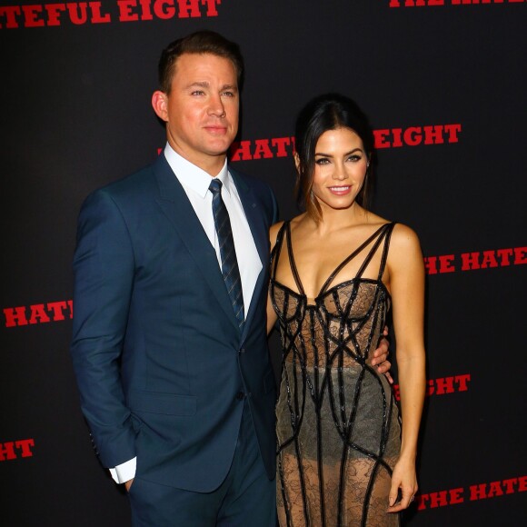 Channing Tatum et sa femme Jenna Dewan à la première du film "Les Huit Salopards" à Hollywood, le 7 décembre 2015