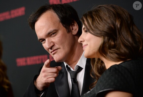 Quentin Tarantino et Courtney Hoffman à la première de "Les Huit Salopards" à Hollywood, le 7 décembre 201.