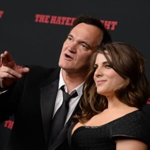 Quentin Tarantino et Courtney Hoffman à la première de "Les Huit Salopards" à Hollywood, le 7 décembre 201.