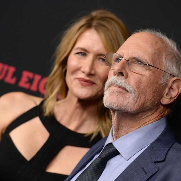 Laura Dern et Bruce Dern à la première du film "Les Huit Salopards" à Hollywood, le 7 décembre 2015