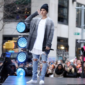 Justin Bieber lors de l'émission "Today" au Rockefeller Center à New York, le 18 novembre 2015.