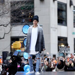 Justin Bieber lors de l'émission "Today" au Rockefeller Center à New York, le 18 novembre 2015.