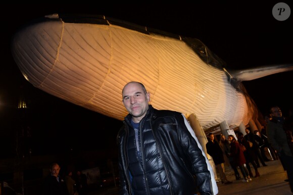 Exclusif - Vincent Moscato - Soirée d'inauguration de l'opération "La Baleine Bleue" sur le port du Gros Caillou à Paris, le 1er décembre 2015.