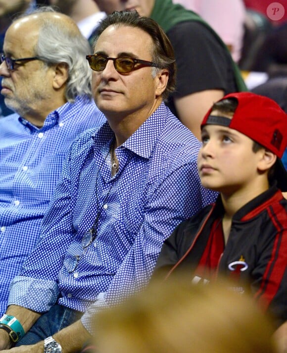 Andy Garcia et son fils Andres à Miami, le 31 mars 2015.