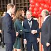Michael Spencer accueille le prince William et Catherine Kate Middleton, la duchesse de Cambridge lors du "Icap Charity Day" à Londres, le 9 décembre 2015.