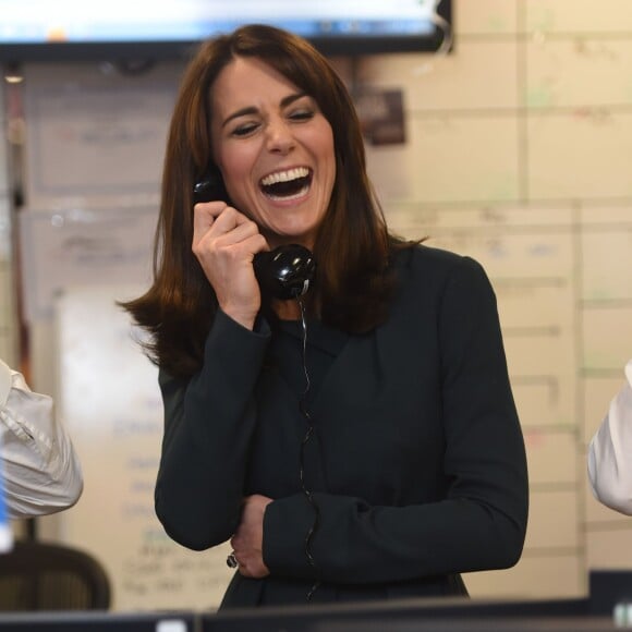 Le prince William et Kate Middleton, la duchesse de Cambridge, à la 23e journée de charité annuelle (Fancy Dress Charity Day) de l'ICAP à Londres, le 9 décembre 2015.