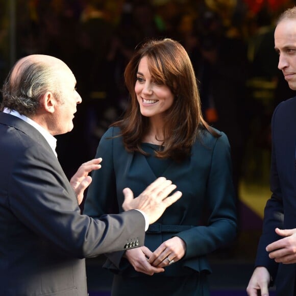 Le prince William, duc de Cambridge et Kate Middleton, duchesse de Cambridge soutiennent la journée de charité de l'ICAP à Londres le 9 décembre 2015.