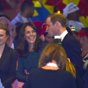 Le prince William, duc de Cambridge et Kate Middleton, duchesse de Cambridge soutiennent la journée de charité de l'ICAP à Londres le 9 décembre 2015.