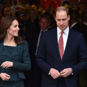 Le prince William, duc de Cambridge et Kate Middleton, duchesse de Cambridge soutiennent la journée de charité de l'ICAP à Londres le 9 décembre 2015.