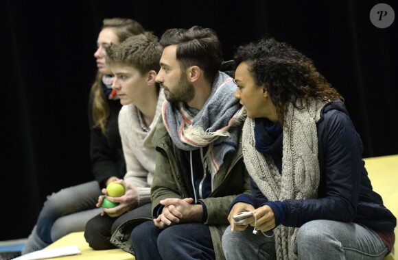 Exclusif - Répétitions du spectacle "Timéo" mis en scène par Alex Goude à l'école Nationale des Arts du Cirque de Rosny-sous-Bois, le 28 novembre 2015.