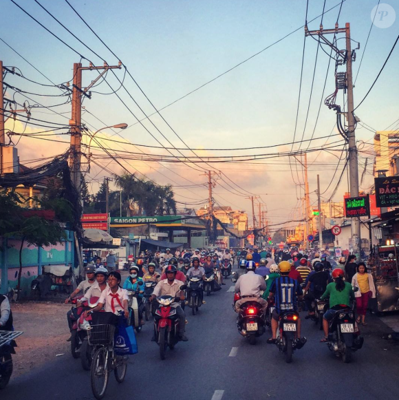 Photo d'Hô-Chi-Minh-Ville postée par Laeticia Hallyday sur Instagram, décembre 2015.