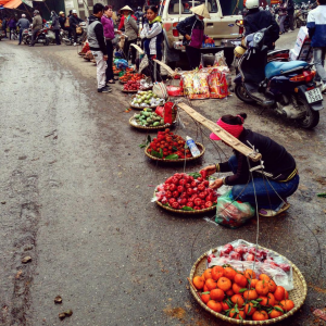 Photo du marché de Hanoï postée par Laeticia Hallyday sur Instagram, décembre 2015.