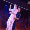 Priscilla et son partenaire, dans Danse avec les stars 6 sur TF1, le samedi 12 décembre 2015.