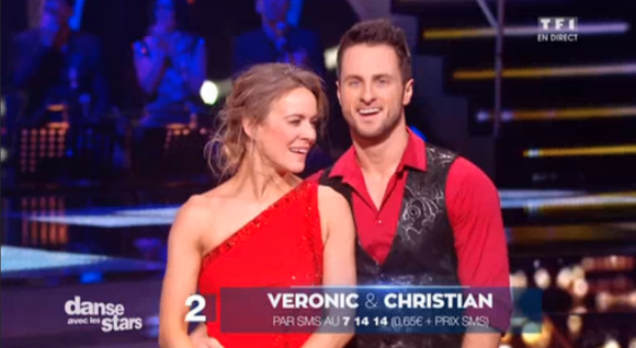 Véronic DiCaire et Christian Millette, éliminés de Danse avec les stars 6, le samedi 12 décembre 2015.