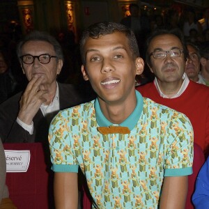 Stromae au Musée Grévin à Paris le 12 octobre 2014.